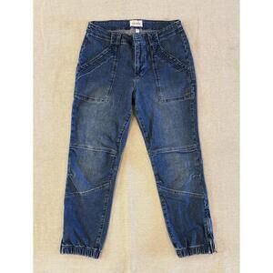 FRAME Banded Bottom Trapunto Denim Pant Jean Waltz BBTMVP785 Size 30